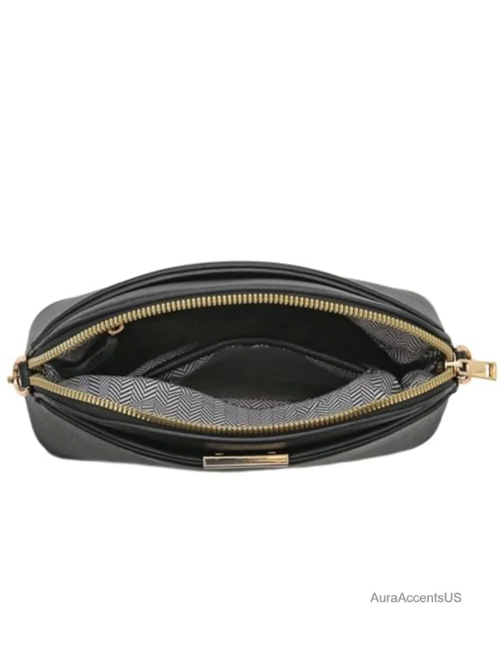 Faux Leather Small Dome Crossbody Bag with Chain Strap